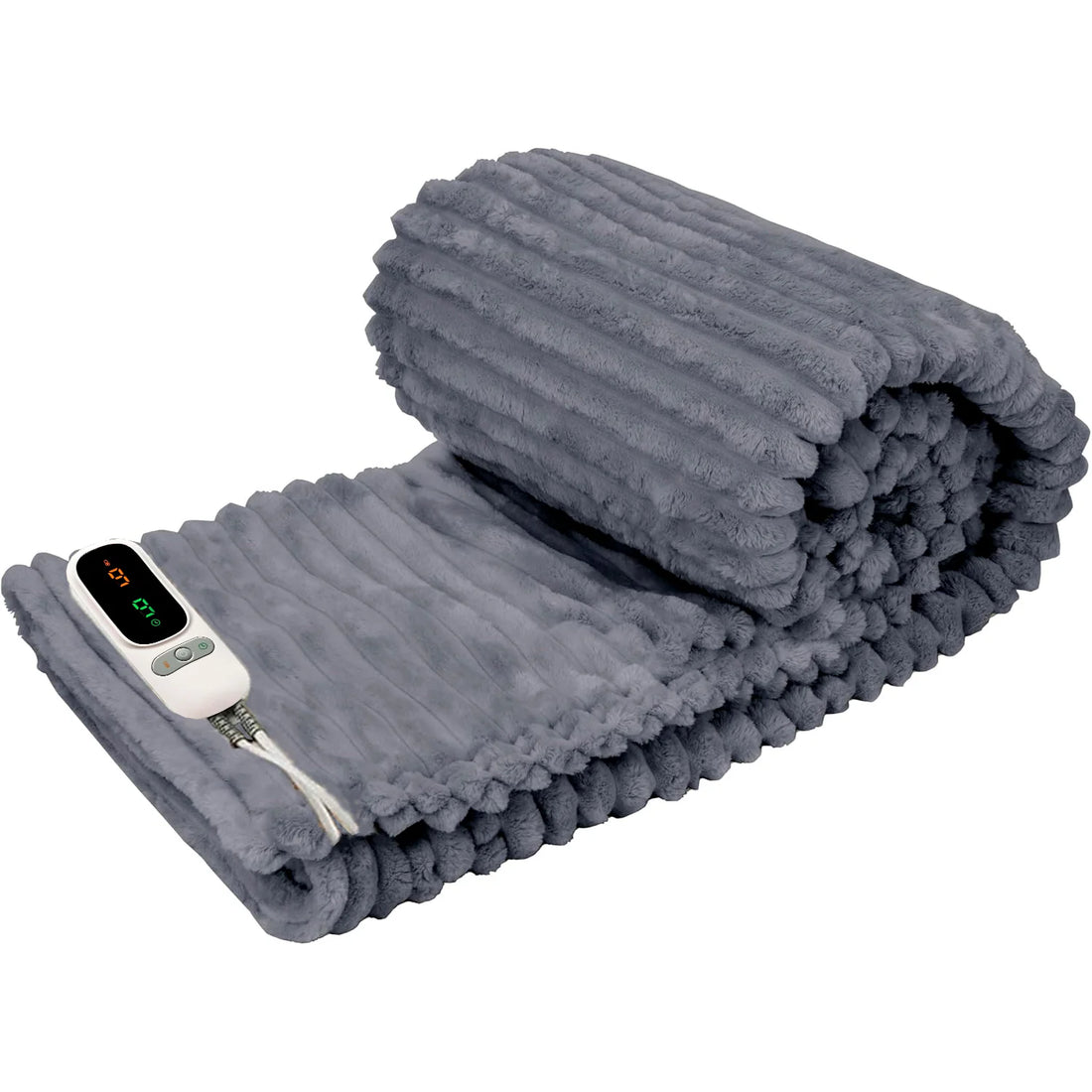 Electric Blanket Heated Fleece Overblanket Throw